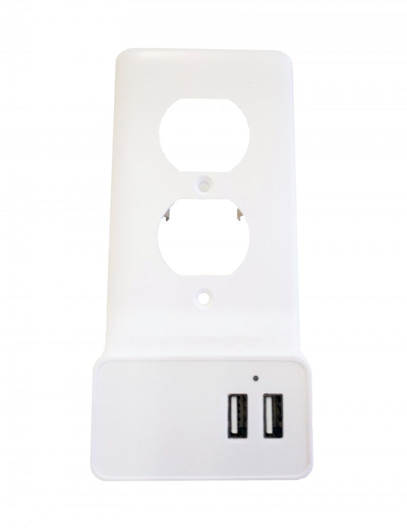 SnapOn Smart Duplex Outlet Plate w/ 2 USB Ports Hardware
