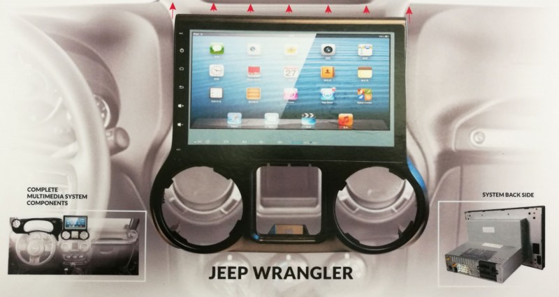 2012-2015 Jeep Wrangler 10" Touch Screen In-Dash