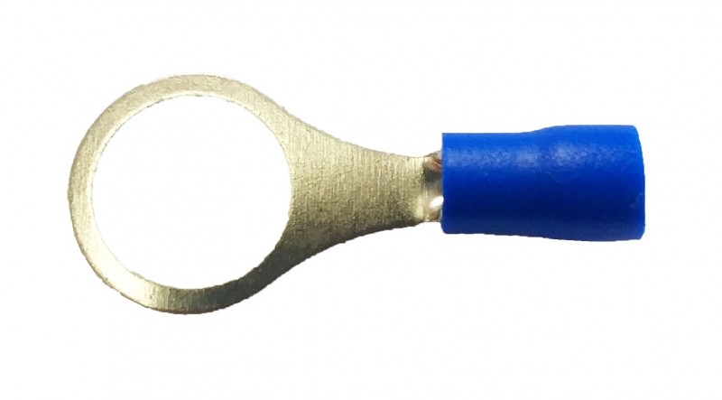 Blue 3/8'' Hole Ring Terminal - 100 PCS