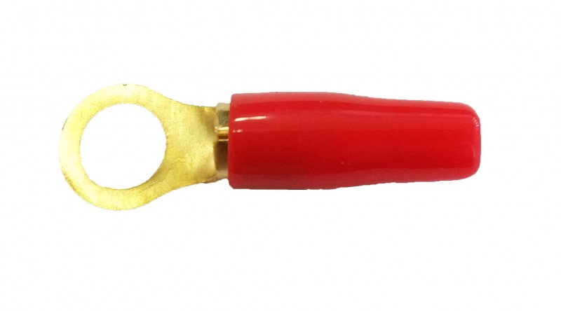 Red 5/16' Hole, 8GA Ring Terminal
