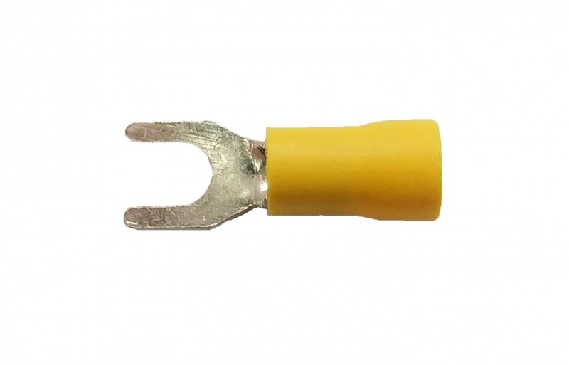 Yellow Spade Connector #10 - 100 PCS