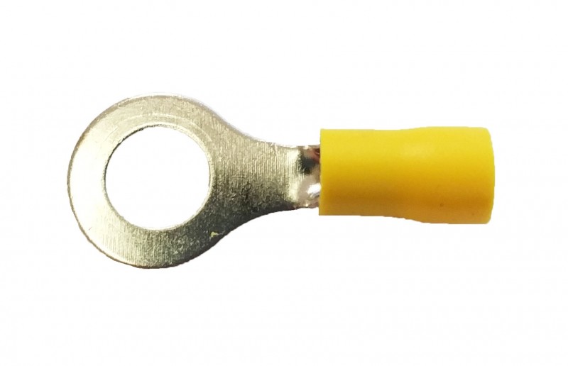 Yellow Vinyl 5/16' Hole Ring Terminal - 100 PCS