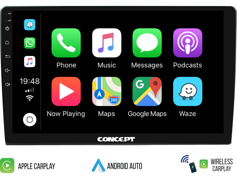 XL-10S - 10.1'' Touchscreen Stereo In-Dash WITH WIRELESS CarPlay(2021)
