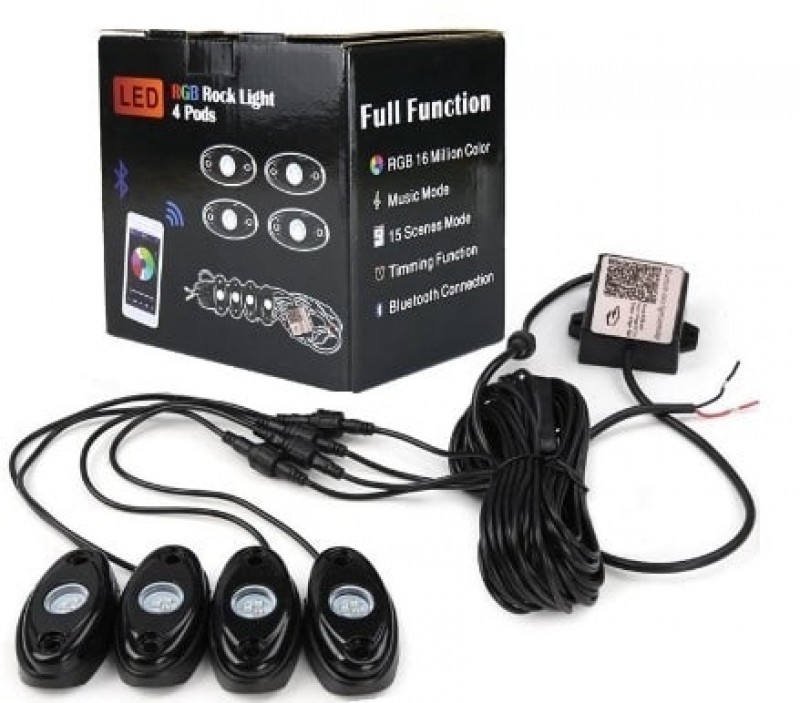 RGB LED Rock Light With Bluetooth Control For Cars & Boats