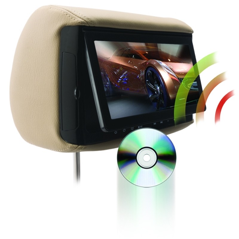 BSD-905M - Chameleon 9" LCD Headrest w/ Wireless Screencasting and Build-in DVD Player