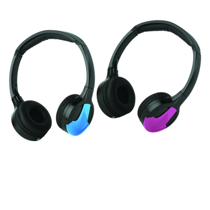 CDC-IR23 Dual Channel IR Headphones (Black, Blue, Pink)