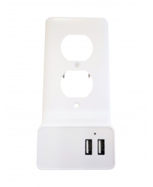 Snap-On Smart Duplex Outlet Plate w/ 2 USB Ports