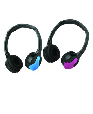 CDC-IR23 Dual Channel IR Headphones (Black, Blue, Pink)