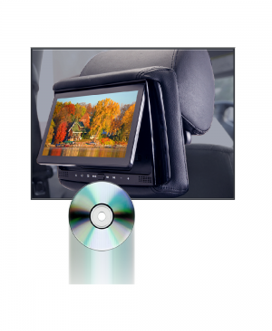 RSD-905 - 9" LCD Rear Seat Entertainment w/ Build-in DVD Player Headrest