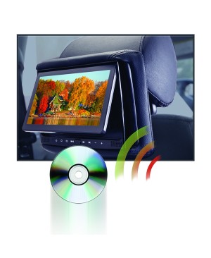 RSD-905M - 9" LCD Headrest w/ Wireless Screencasting and Build-in DVD Player
