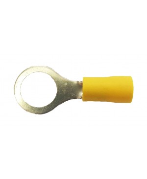 Yellow Vinyl 3/8'' Hole Ring Terminal - 100 PCS