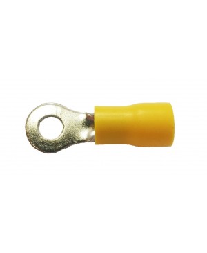 Yellow Vinyl Ring Terminal #8 - 100 PCS